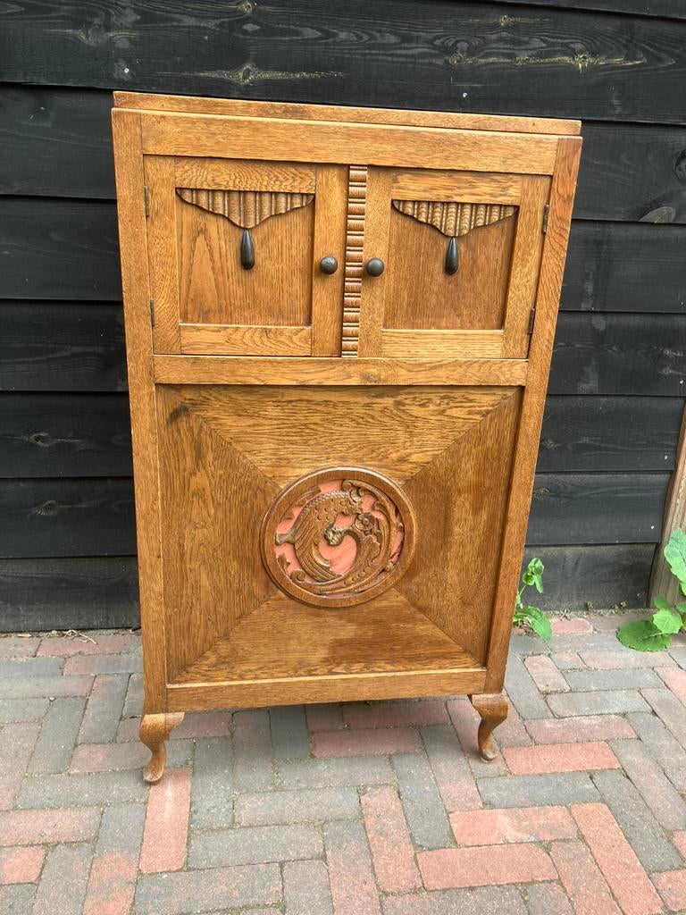 Antiek Art deco kastje oude pickup kast, Antiek en Kunst, Ophalen