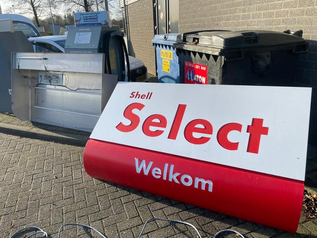 Diverse Lichtbakken: Shell Select, Shell, Total (Jaren '70-', Ophalen, Gebruikt, ., Lichtbak of (neon) lamp