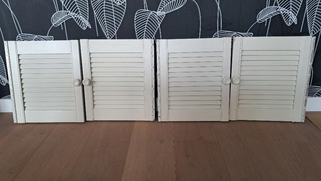 4 Louvredeurtjes, Ophalen, Gebruikt, Minder dan 80 cm, Overige typen