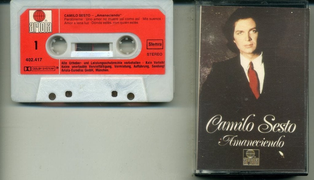 Camilo Sesto – Amaneciendo 10 nrs cassette 1980 ZGAN, Latin en Salsa, 1 bandje, Ophalen of Verzenden, Zo goed als nieuw