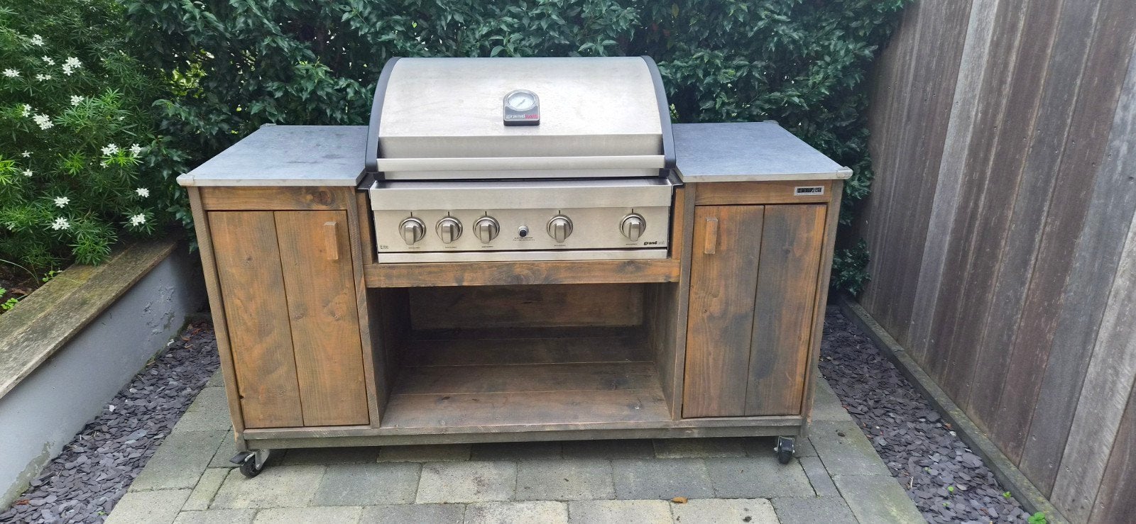 Grandhall Elite G4BI-R buitenkeuken met ombouw, Tuin en Terras, Ophalen of Verzenden