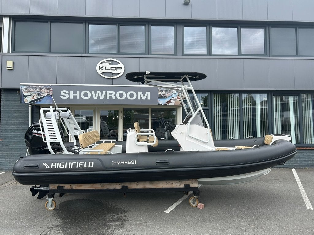 Highfield 560 sport met Mercury 100pk - Bouwjaar 2024!, Watersport en Boten, Ophalen, Aluminium, Zonnedek, Gebruikt