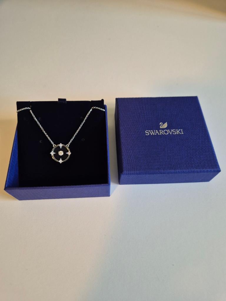 Swarovski ketting met hanger, zo goed als nieuw, Ophalen, Overige materialen, Zo goed als nieuw, Met kristal