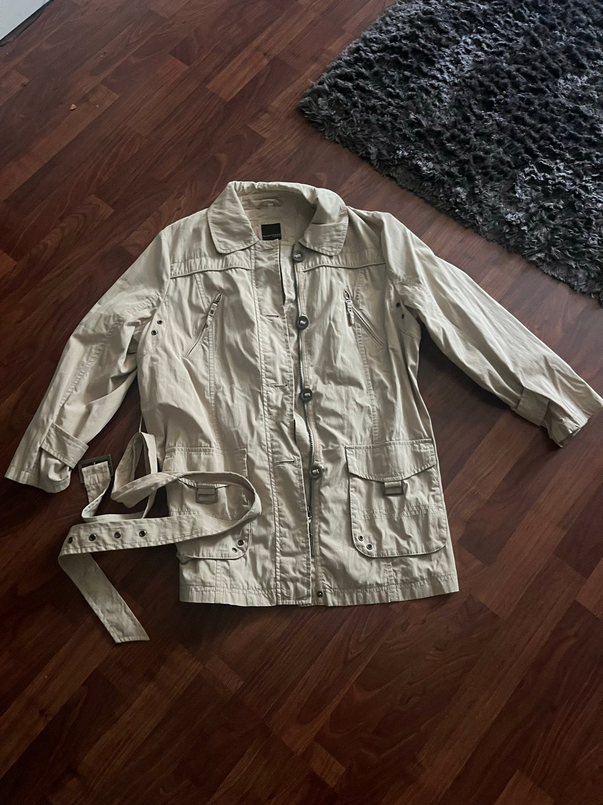 Mark Adam New York Beige Jas Maat 46(L/XL, Kleding | Dames, Jassen | Zomer, Zo goed als nieuw, Maat 46/48 (XL) of groter, Beige