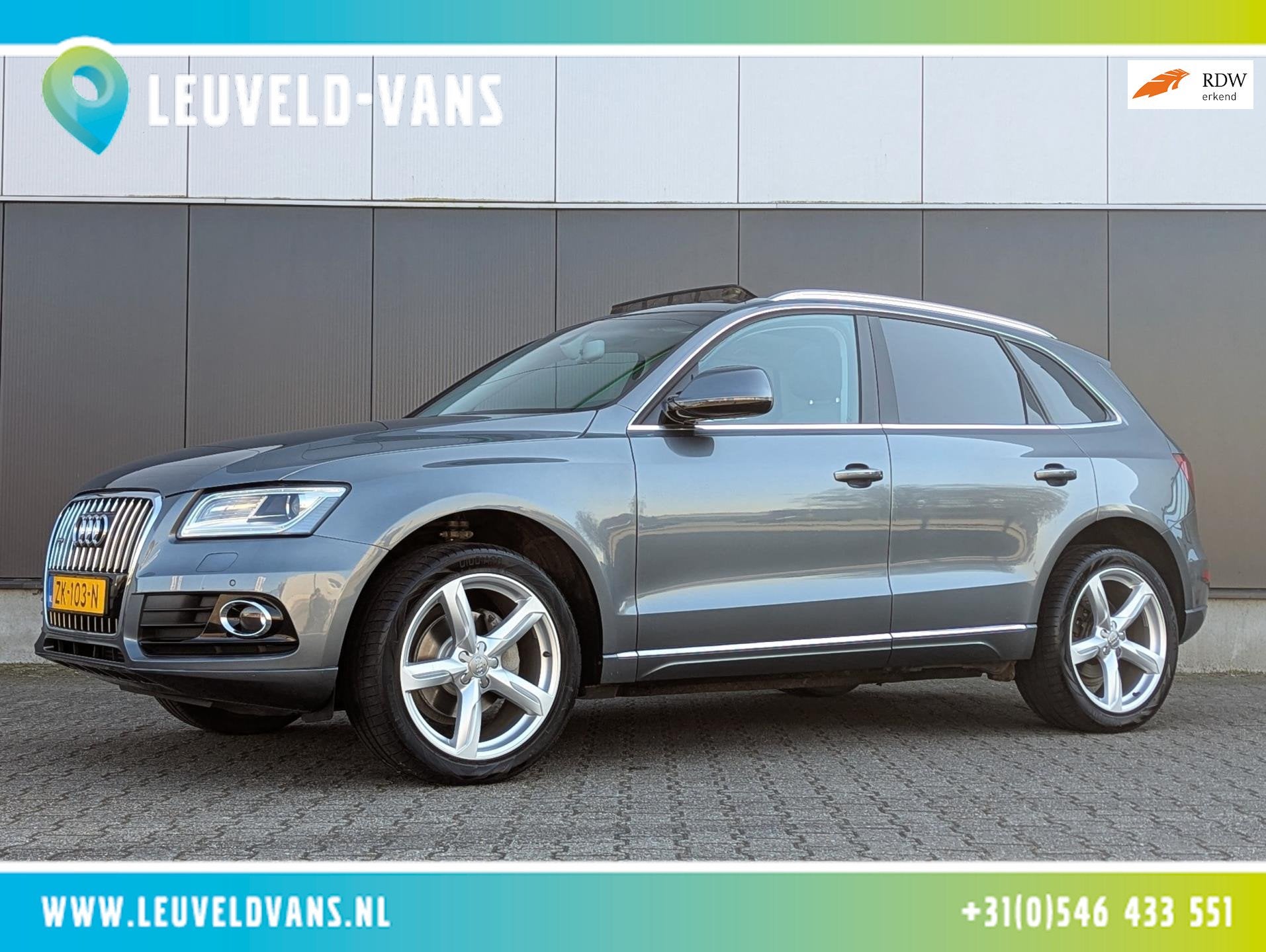 Audi Q5 2.0 TFSI QUATTRO 220PK AUT PANODAK CRUISE CLIMATE, Auto's, Automaat, Gebruikt, Bedrijf, Vierwielaandrijving
