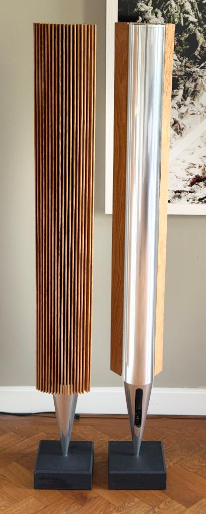 B&O Beolab 8000 met houten front, Audio, Tv en Foto, Luidsprekers, Zo goed als nieuw, Front, Rear of Stereo speakers, 120 watt of meer