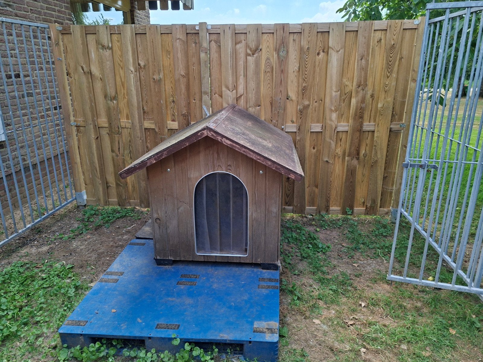 Hondenhok met hondenkennel, Ophalen, Zo goed als nieuw, 110 cm of meer, 100 cm of meer