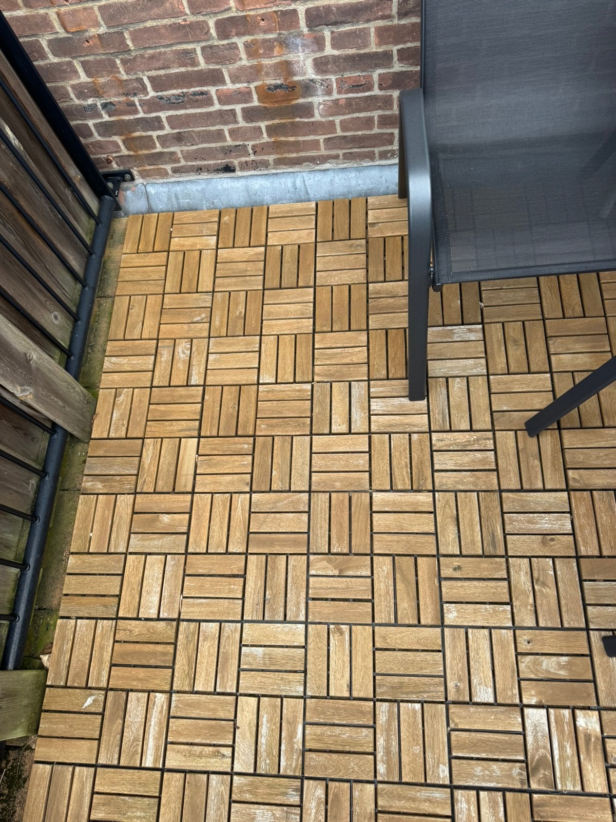 Floor decking RUNNEN outdoor IKEA - acacia - 8,91 m2, Ophalen, Gebruikt, Hout