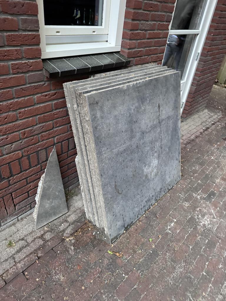 6 Keramische buitentegels 100 x 100cm, Ophalen, 60 cm of meer, Gebruikt, Overige typen