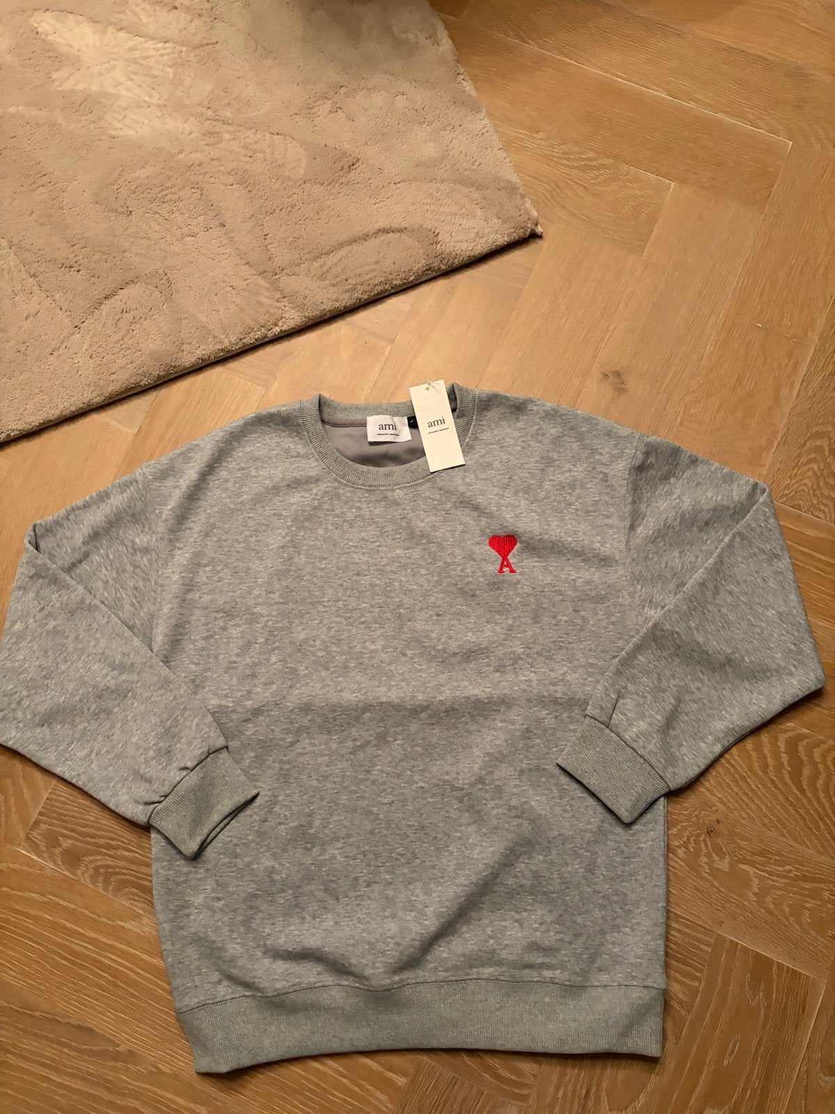 Ami Alexandre Mattiussi trui grijs maat L (valt als M), Kleding | Heren, Verzenden, Zo goed als nieuw, Maat 48/50 (M), Grijs
