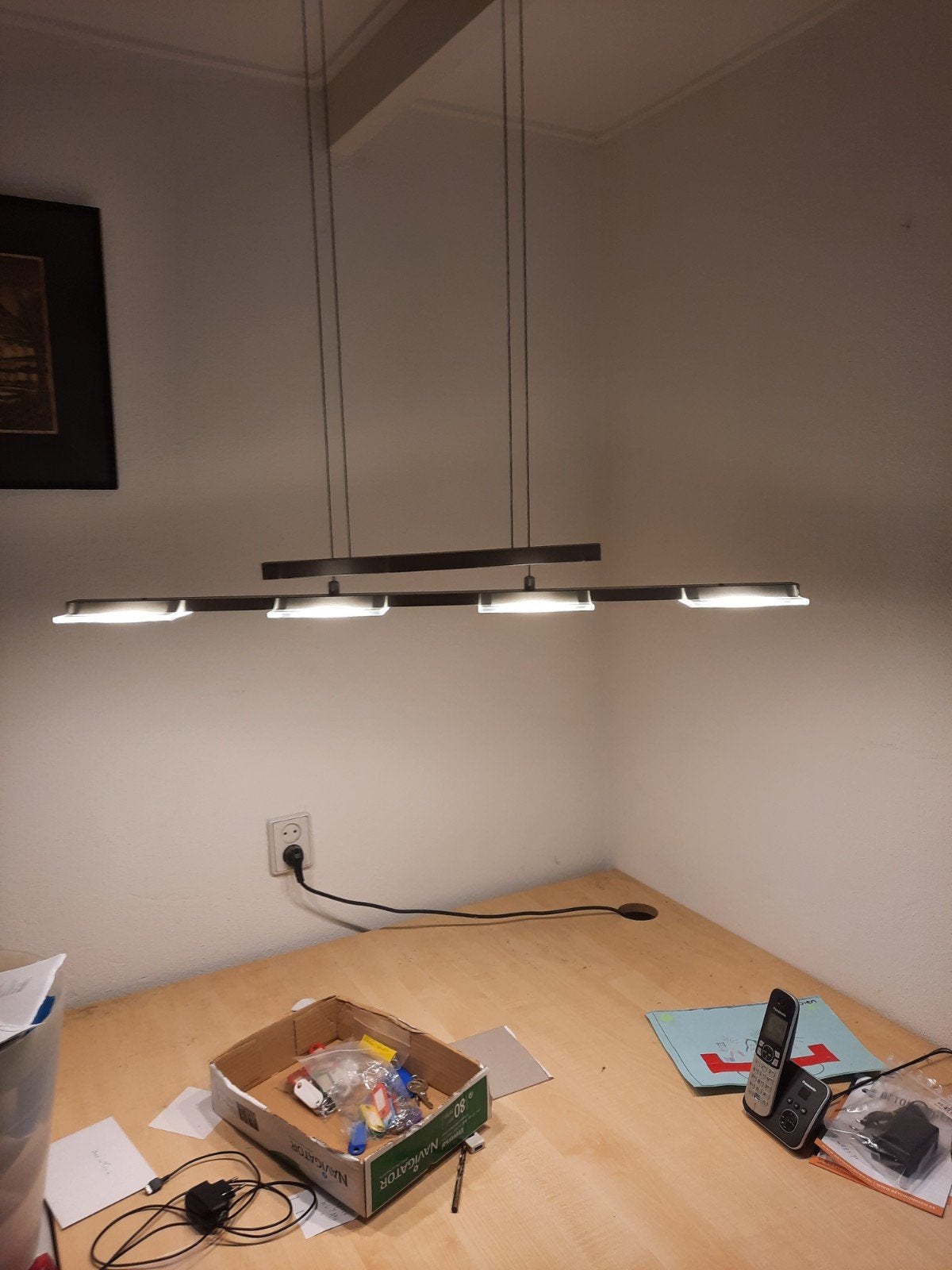 buro lamp, Ophalen