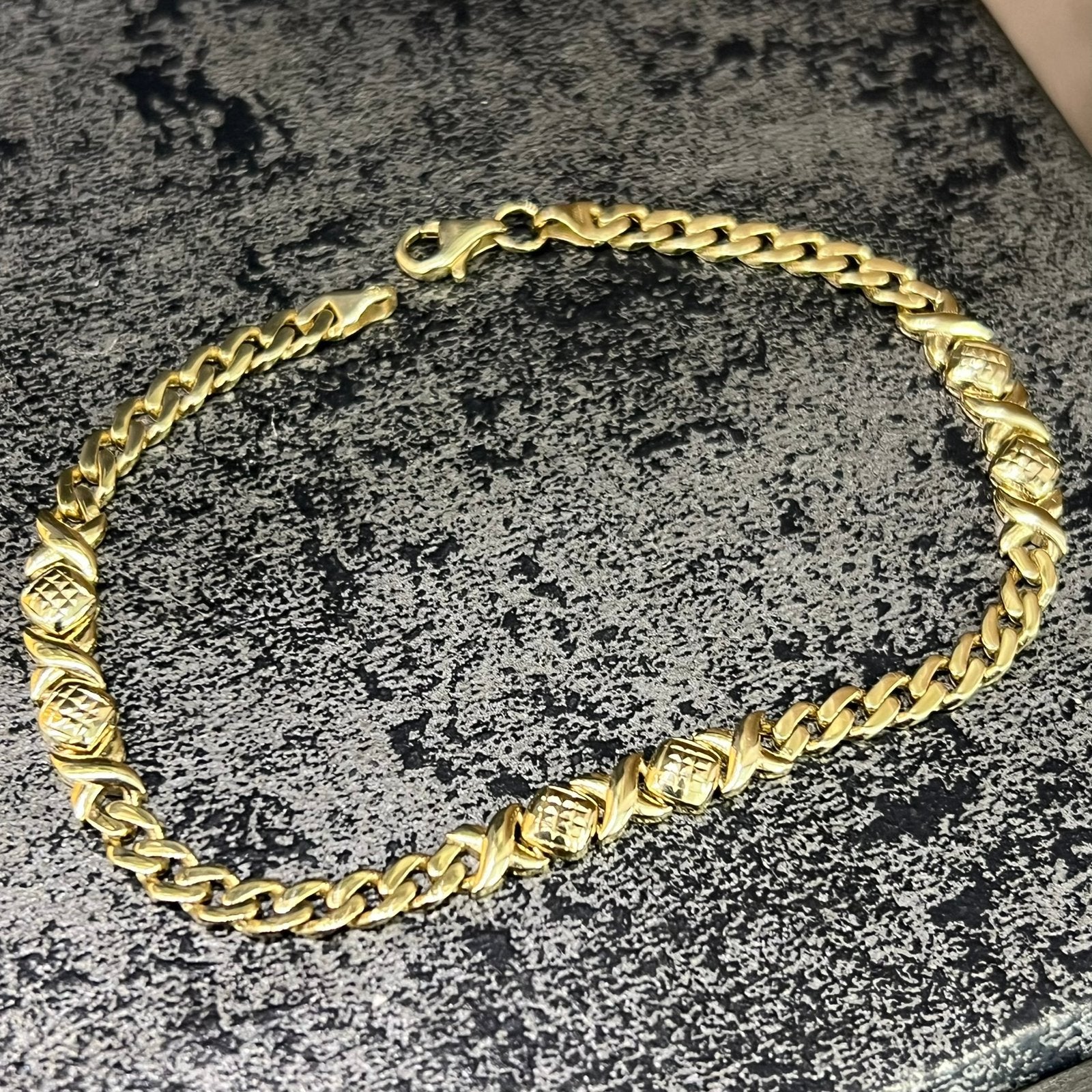 14 karaat gouden armband nieuwe schakel, Ophalen of Verzenden, Nieuw, Goud