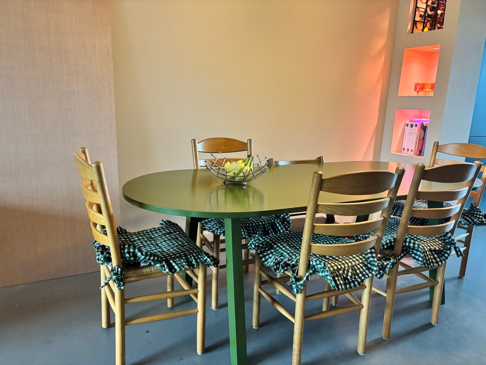 Set 6 houten stoelen rieten zitting cottage stijl farmhouse, Ophalen, Gebruikt, Overige kleuren, Vijf, Zes of meer stoelen