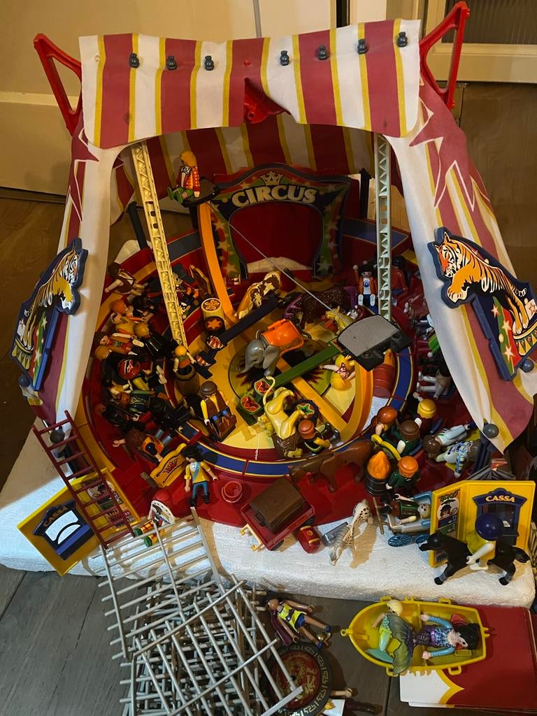 Playmobil vintage circus met veel figuren en dieren, Ophalen of Verzenden, Gebruikt, Los playmobil