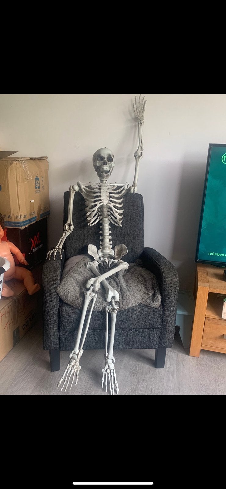 Halloween mensen skelet, Ophalen of Verzenden, Zo goed als nieuw, Halloween of Griezel