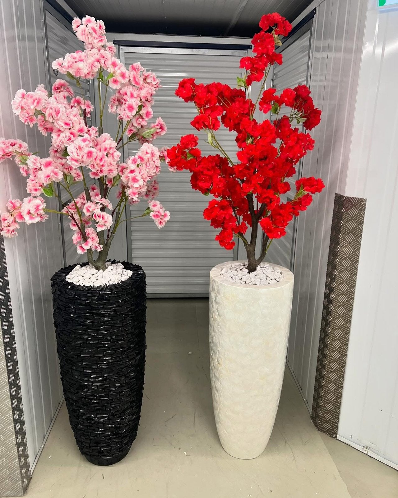Schelpenvazen met bloesem boom, Ophalen of Verzenden