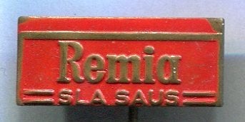 Remia slasaus rood op koper misdruk speldje ( L_088), Ophalen of Verzenden, Nieuw, Merk, Speldje of Pin