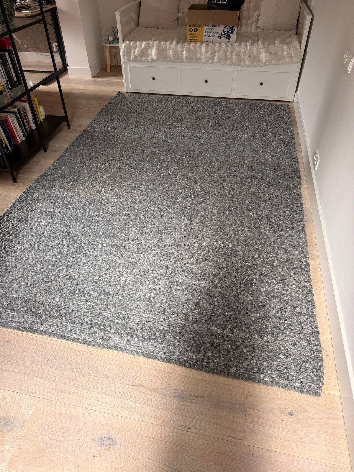Brinker Vloerkleed 200x300 cm - Grijs, 100% Wol, Ophalen, Gebruikt, 200 cm of meer, Grijs