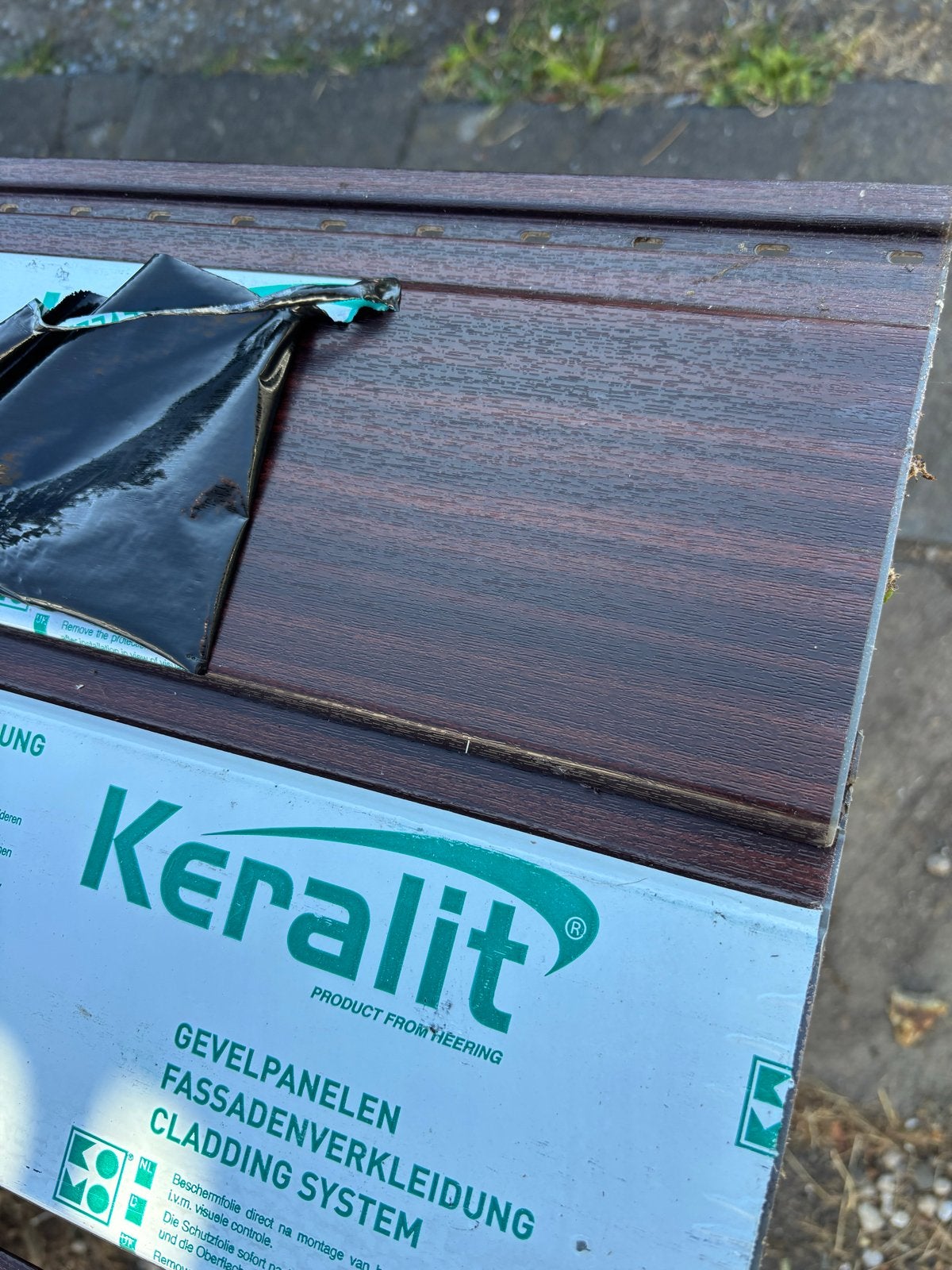 Keralit Classic Nerf Gevelpanelen - Bruin 4x6m, Kunststof, Overige kleuren, Overige typen, Nieuw