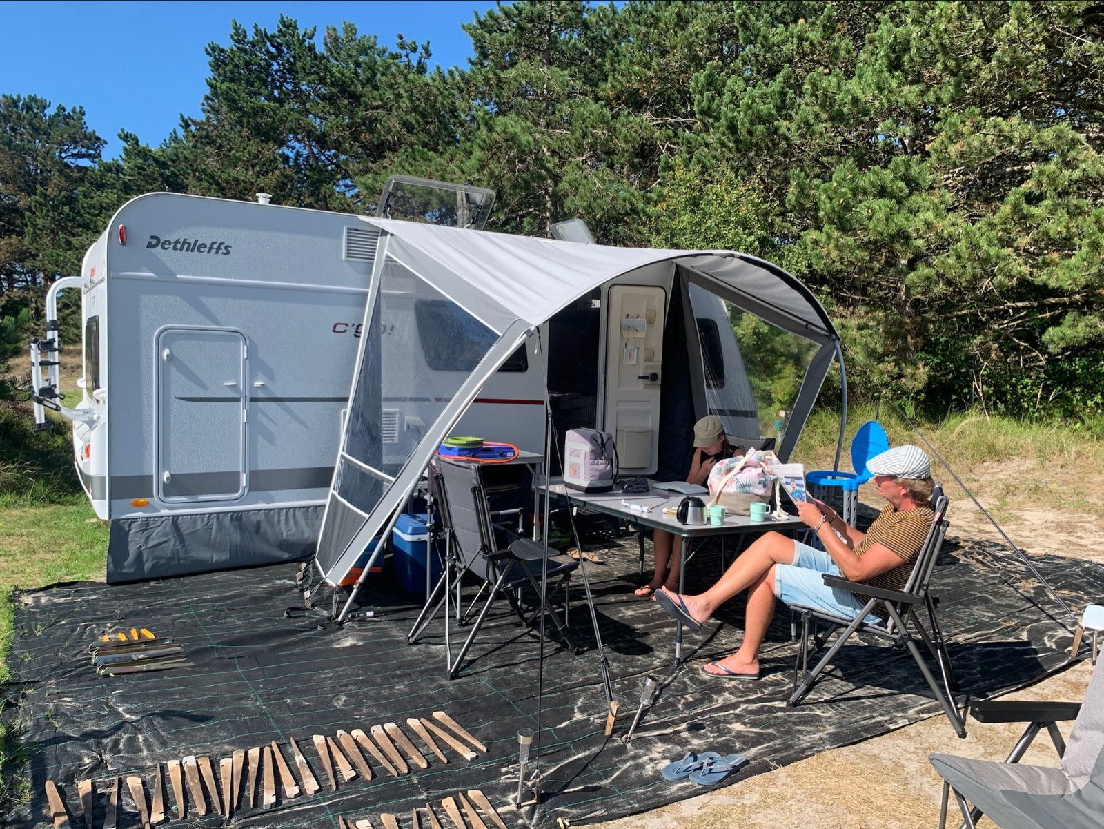 Unico Siena reisluifel voor caravan, 4m, zeer goede staat, Caravans en Kamperen, Ophalen, Zo goed als nieuw