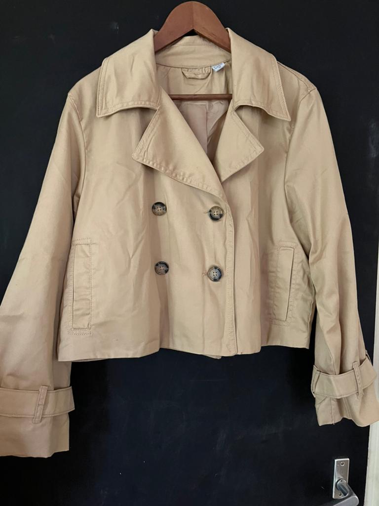 Korte trendy coat zomer jas dames 40 42 nude crème beige m l, Ophalen of Verzenden, Nieuw, Maat 38/40 (M), Beige
