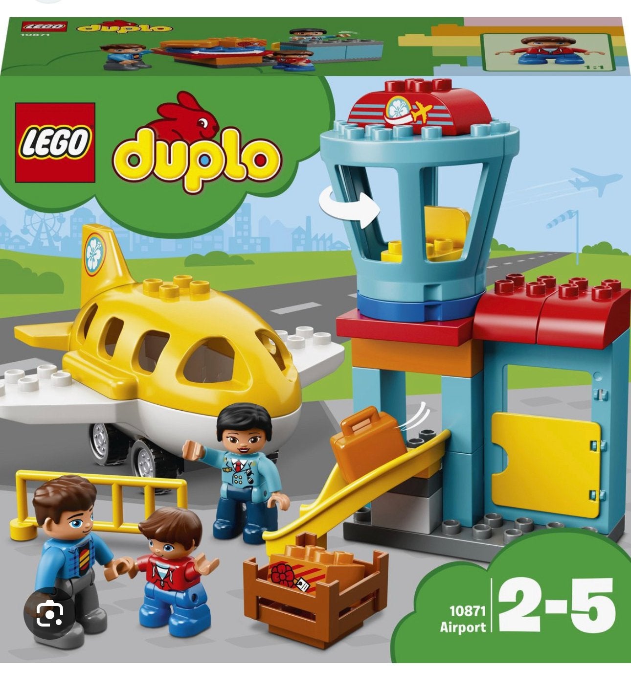 LEGO Duplo Vliegveld 10871 - Compleet met figuren, Ophalen of Verzenden, Zo goed als nieuw, Compleet, Duplo