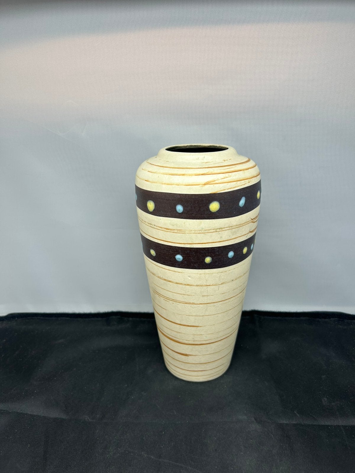 Vintage Scheurich Vaas 242-22 | Jaren 50 Sgraffito Retro, Antiek en Kunst, Ophalen
