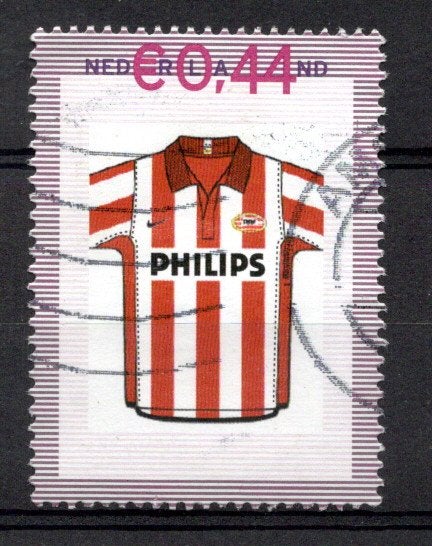 gestempelde zegel. Persoonlijke: voetballen PSV, Ophalen of Verzenden, Na 1940, Gestempeld