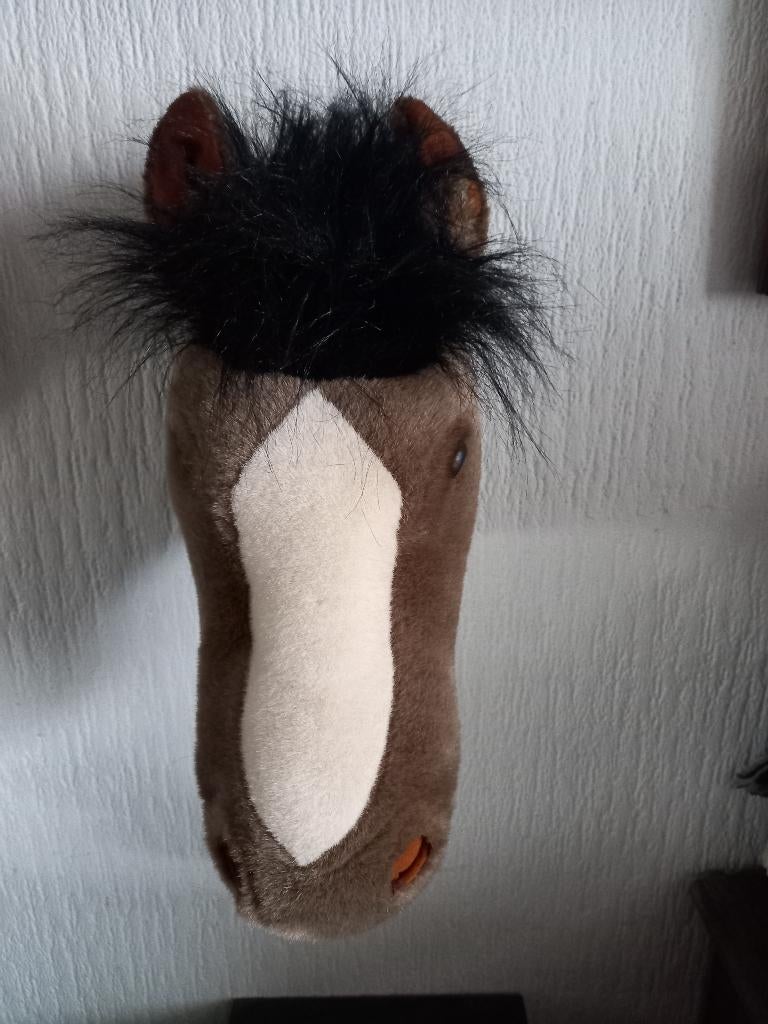 Paardenhoofd Pluche, Ophalen of Verzenden, Zo goed als nieuw, Paard