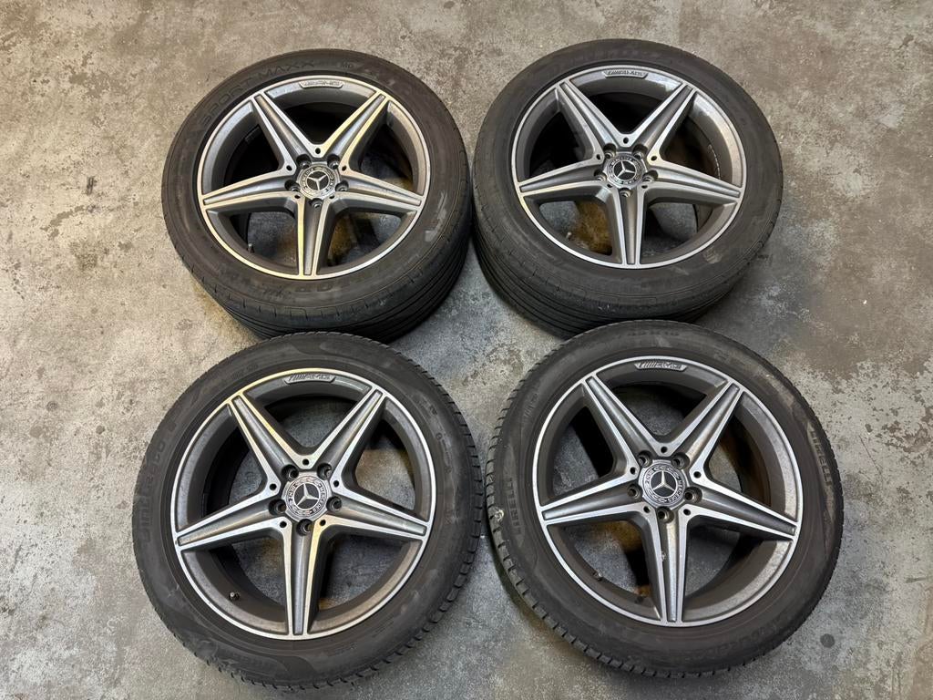 ✅ 18 inch Mercedes E klasse AMG Stellar velgen 5x112 W213 GT, 18 inch, Gebruikt, Banden en Velgen, Ophalen of Verzenden