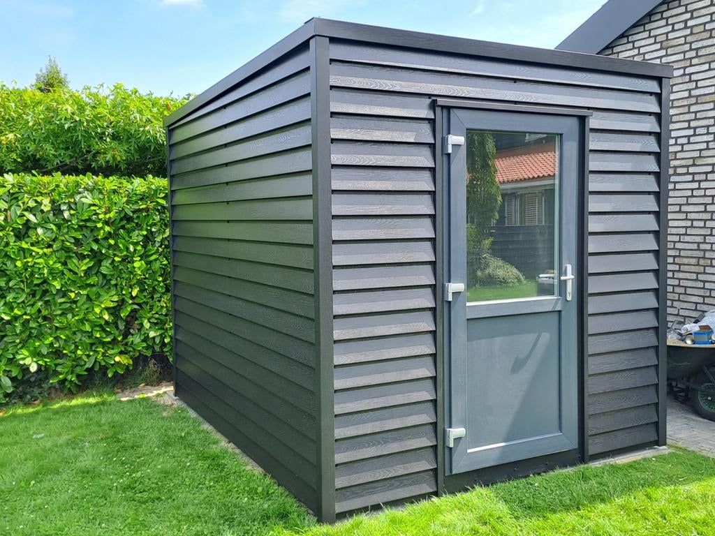 Geïsoleerde en  onderhoudsvrije schuur/tuinhuis/kantoor.., Ophalen of Verzenden, Zo goed als nieuw, Kunststof
