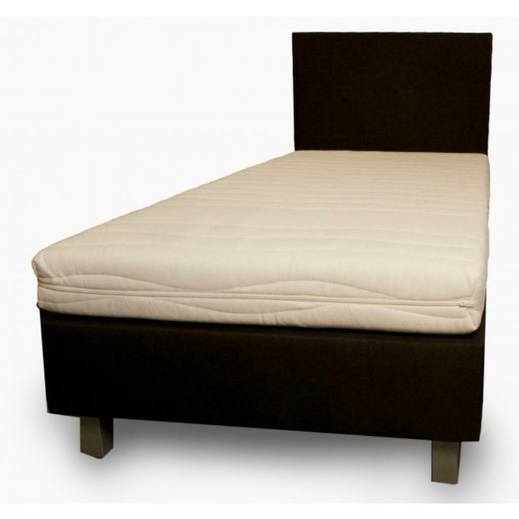 Compleet Set hoofdbord + matras + boxspring 1persoons NU€199, Ophalen of Verzenden, Nieuw, Zwart