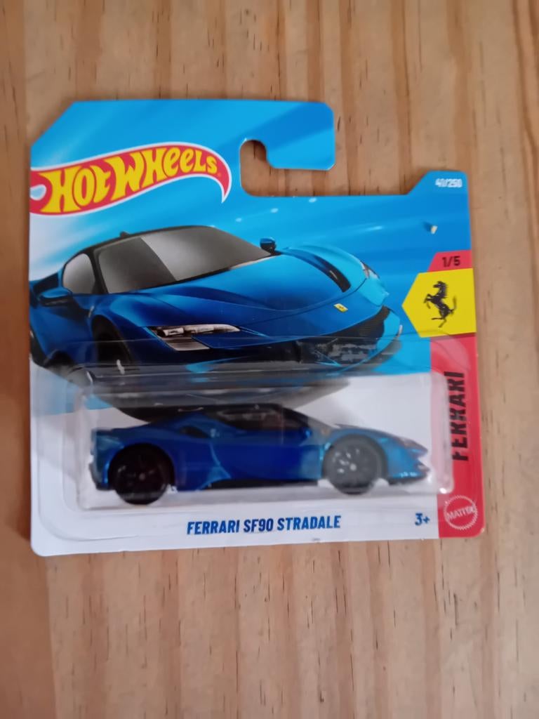 Hot Wheels Ferrari SF90 Stradale Blauw, Ophalen of Verzenden, Nieuw, Auto, Hot Wheels