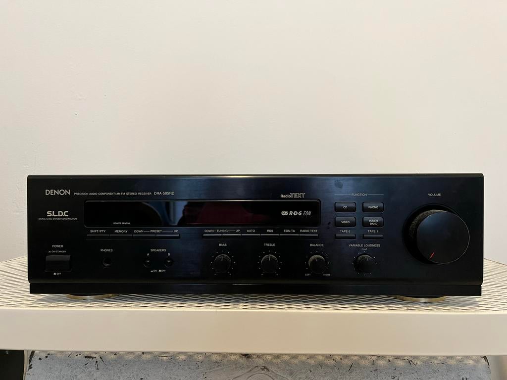 Denon DRA-585RD Stereo Receiver - 65W Versterker Amplifier, Gebruikt, Denon, Ophalen of Verzenden, 60 tot 120 watt