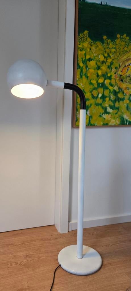 Vintage geheel witte mushroom 70s vloerlamp van Hala met led, Ophalen, Gebruikt, Metaal, 150 tot 200 cm