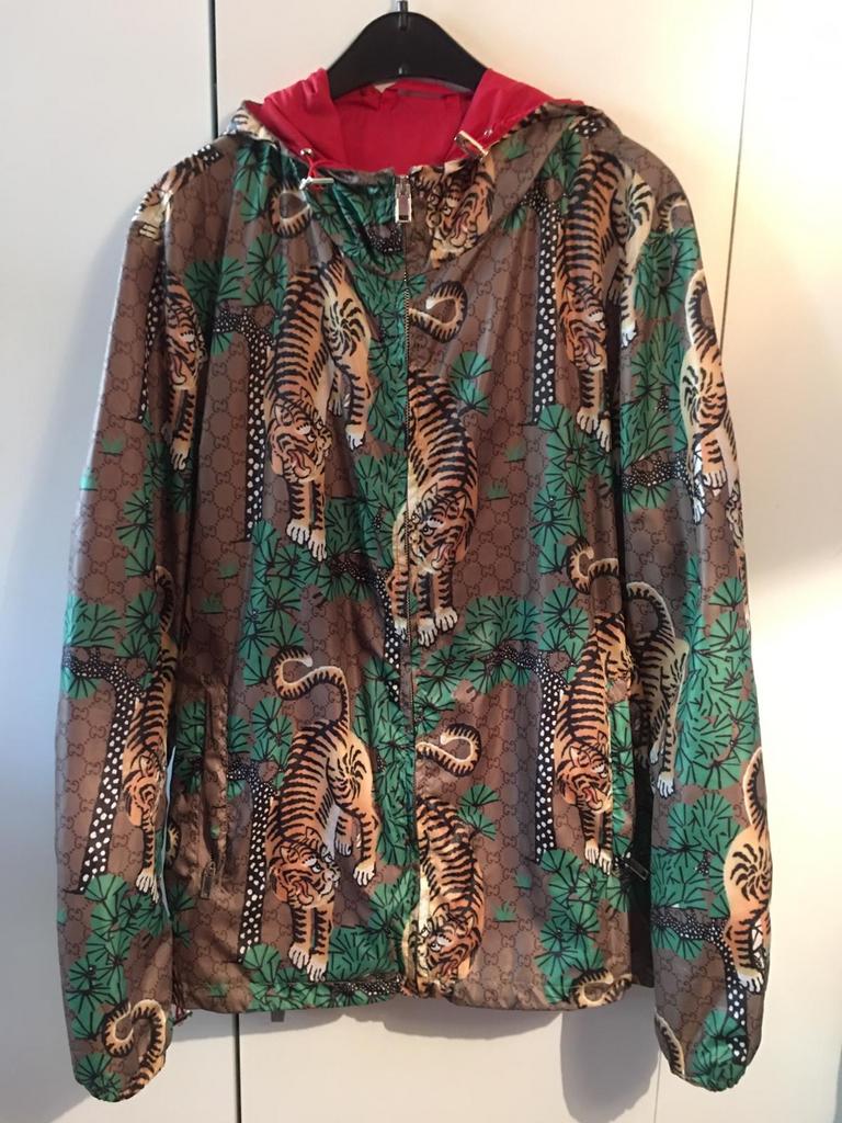 Gucci Bengal Tiger Jacket, Kleding | Dames, Jassen | Zomer, Verzenden, Zo goed als nieuw, Maat 46/48 (XL) of groter, Bruin