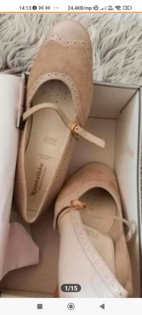 Xsensible echt leer schoenen maat 39 G, Ophalen of Verzenden, Nieuw, Beige, Sneakers of Gympen