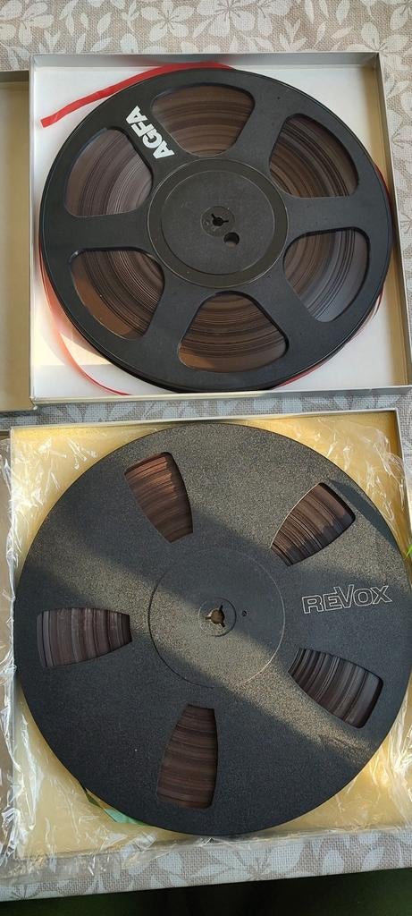 Agfa & Revox Bandrecorder Spoelen met Tape (26cm), Audio, Tv en Foto, Bandrecorders, Ophalen, Onderdeel