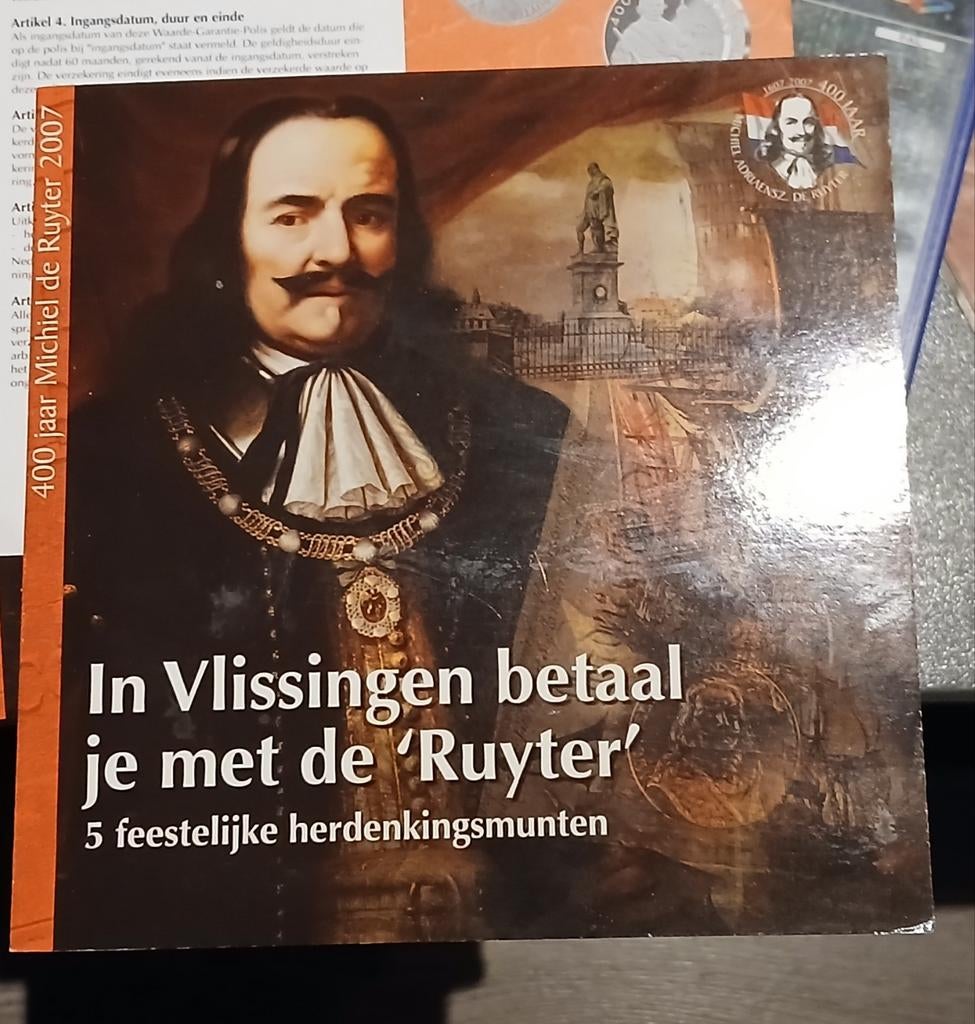 400 Jaar Michiel de Ruyter 2007 - Herdenkingsmunten, Verzenden, Koningin Beatrix, Overige waardes, Setje