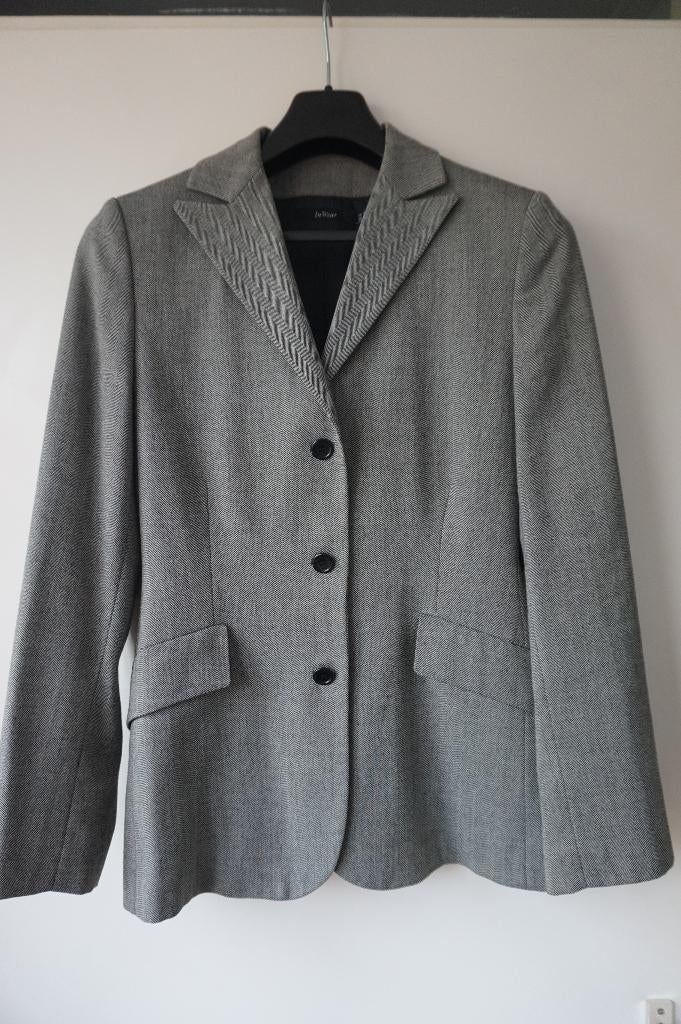 InWear net grijs jasje blazer colbert visgraat mt 38 In Wear, Maat 38/40 (M), Ophalen of Verzenden, Zo goed als nieuw, Jasje