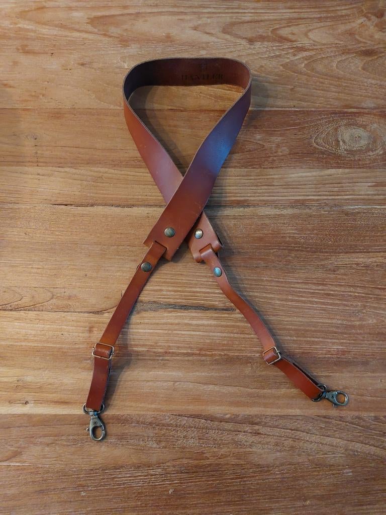 The Hantler Camera Neck strap Classic Bruin, Cognac, Ophalen of Verzenden, Gebruikt, Overige typen, Overige merken