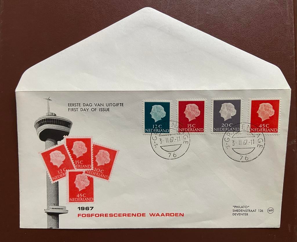 FDC Juliana met fosfor, Postzegels en Munten, Postzegels | Eerstedagenveloppen, Ophalen of Verzenden, Nederland