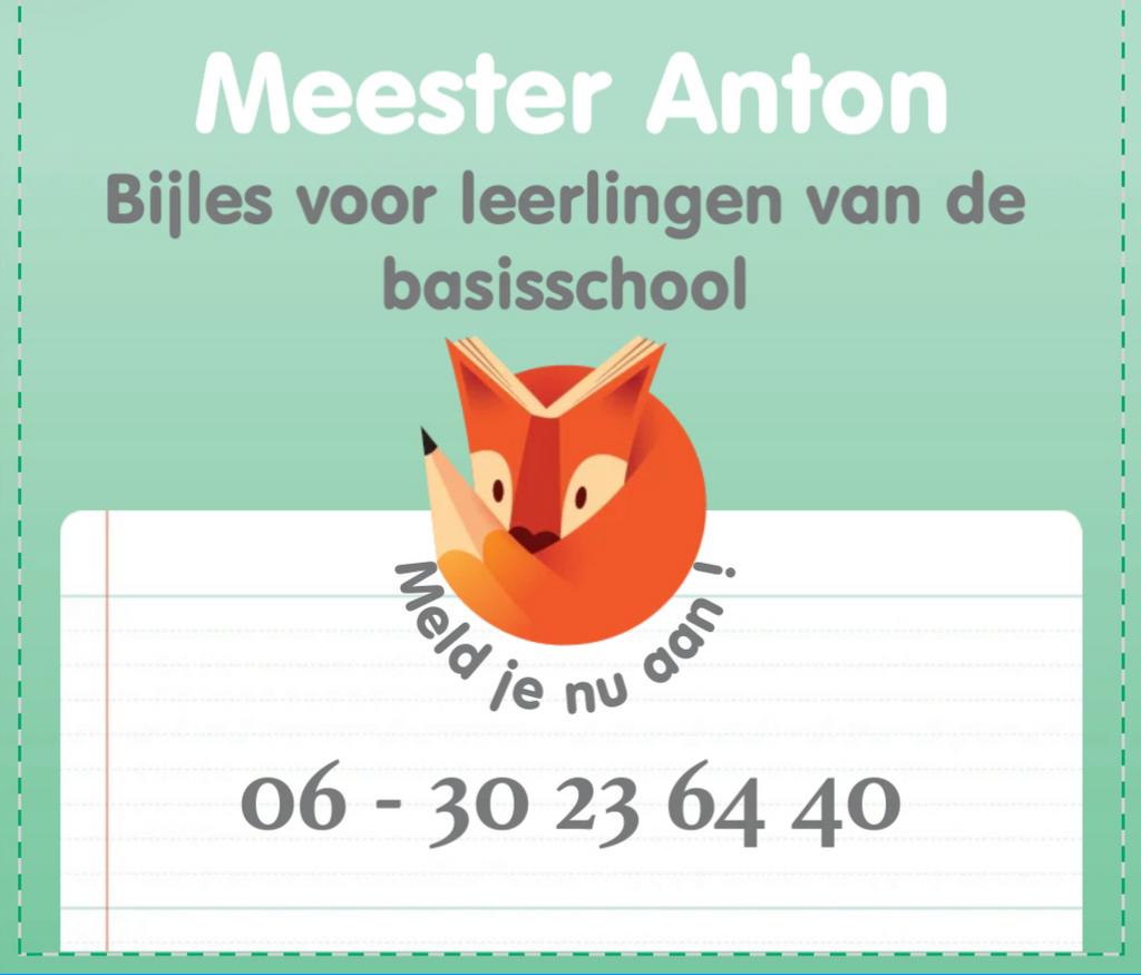 Bijles voor leerlingen van de basisschool door Meester Anton, Bijles