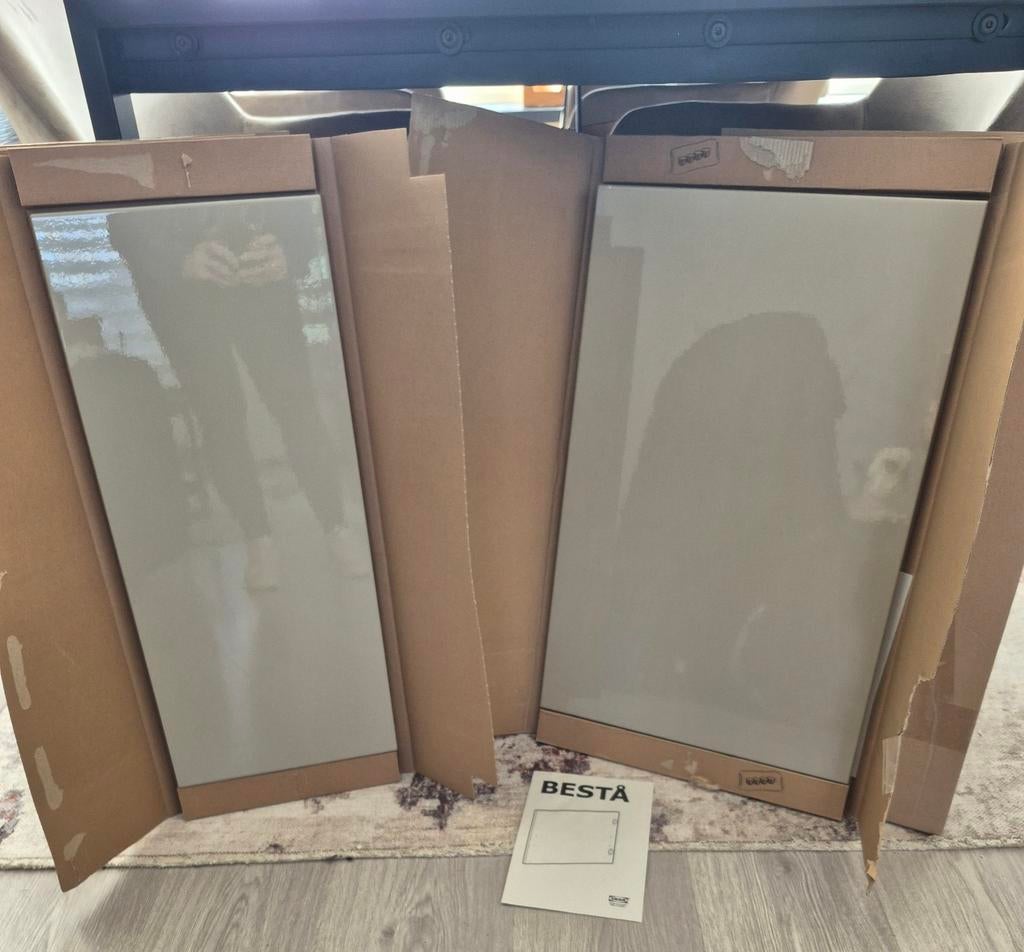 IKEA BESTÅ LAPPVIKEN fronten in licht grijsbeige., Ophalen, Gebruikt