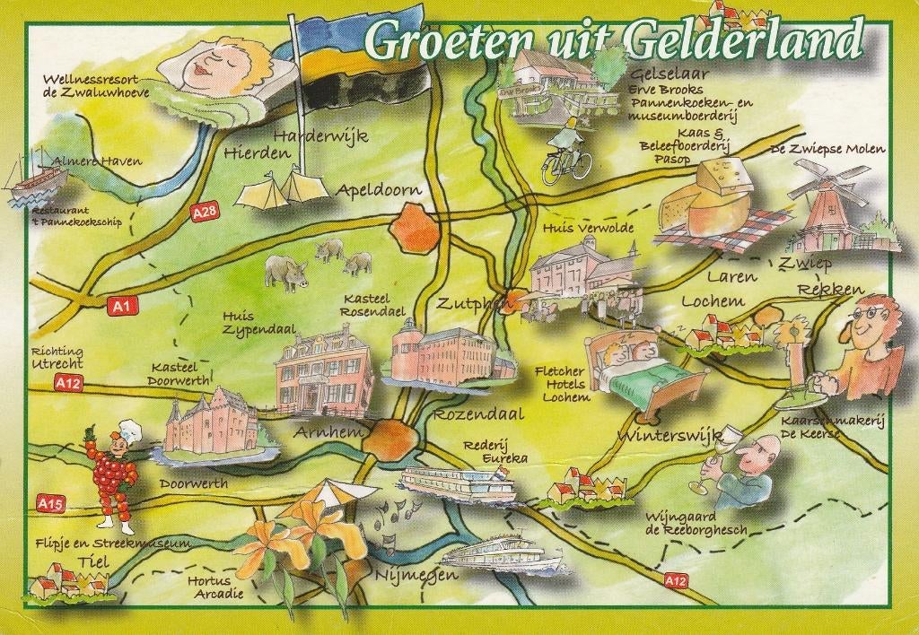 Gelderland, Ophalen of Verzenden, 1960 tot 1980, Ongelopen, Gelderland