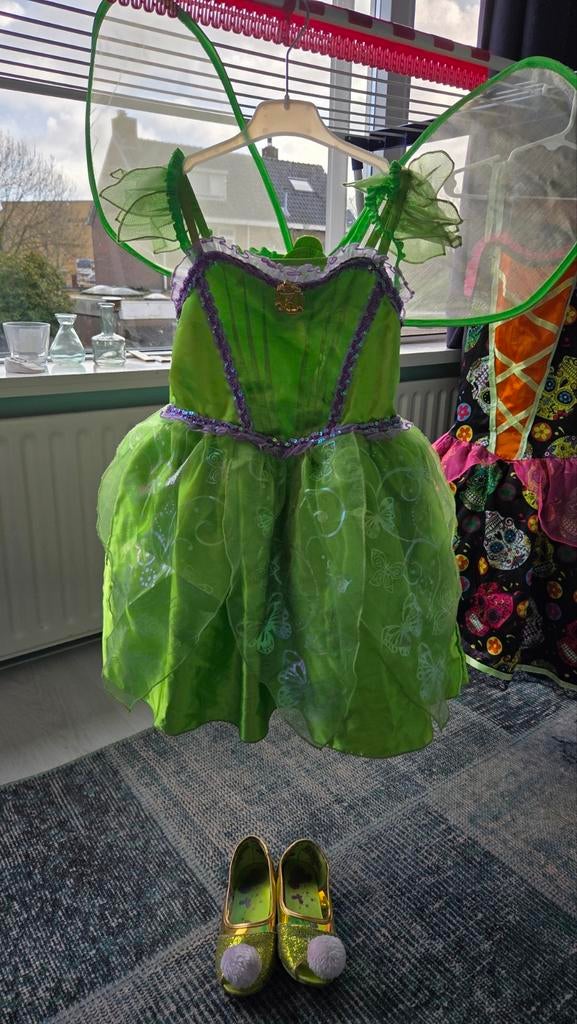 Tinkerbell jurk Disneyland Parijs - Maat 116, Ophalen, Zo goed als nieuw, 110 t/m 116, Meisje