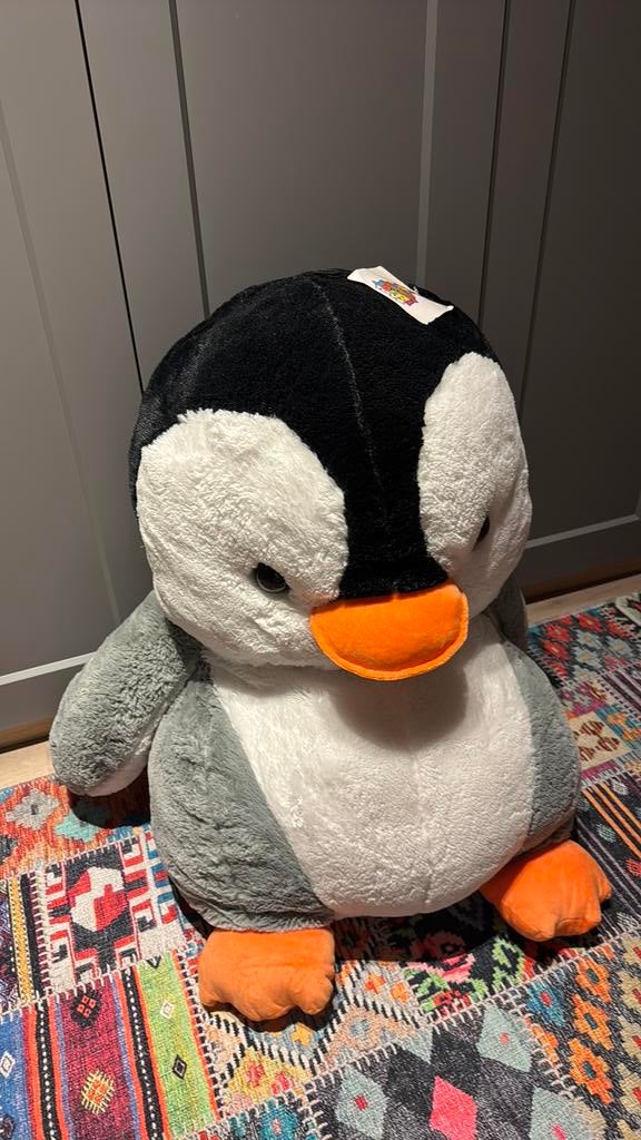 GROTE Pinguin knuffel speelgoed plushie, Kinderen en Baby's, Ophalen of Verzenden, Zo goed als nieuw, Overige typen