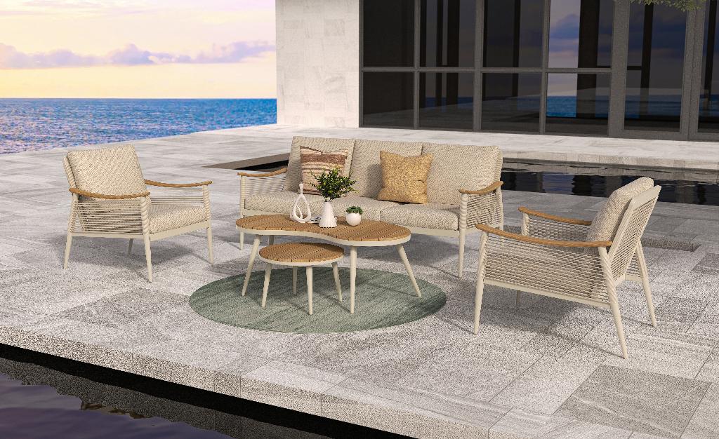 Sevilla loungeset, Ophalen, 5 zitplaatsen, Loungeset, Bank