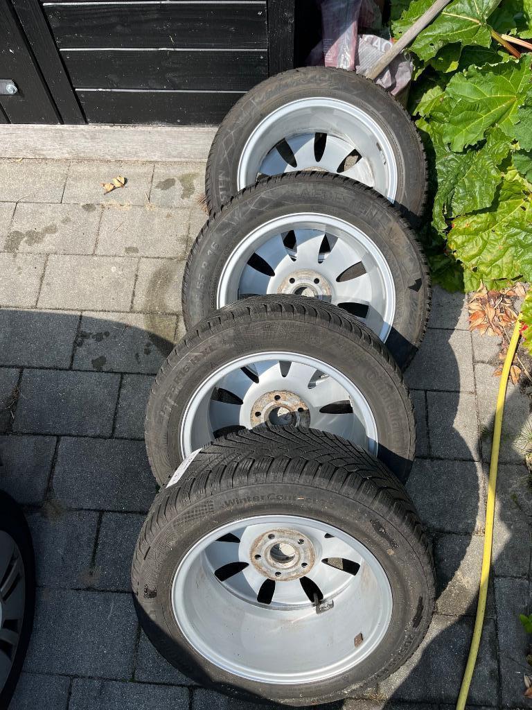 SET ORIGINELE AUDI A4 VELGEN EN WINTERBANDEN, Auto-onderdelen, Banden en Velgen, Ophalen, Gebruikt, 16 inch, Band(en)