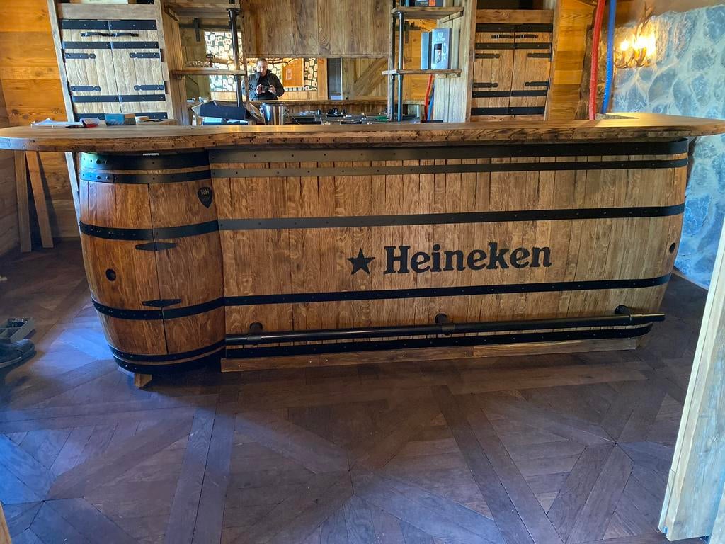 Unieke handgemaakte bar van wijnvaten en eikenhout, Ophalen, Renswoude, Richardheuff@ziggo.nl, Nieuw